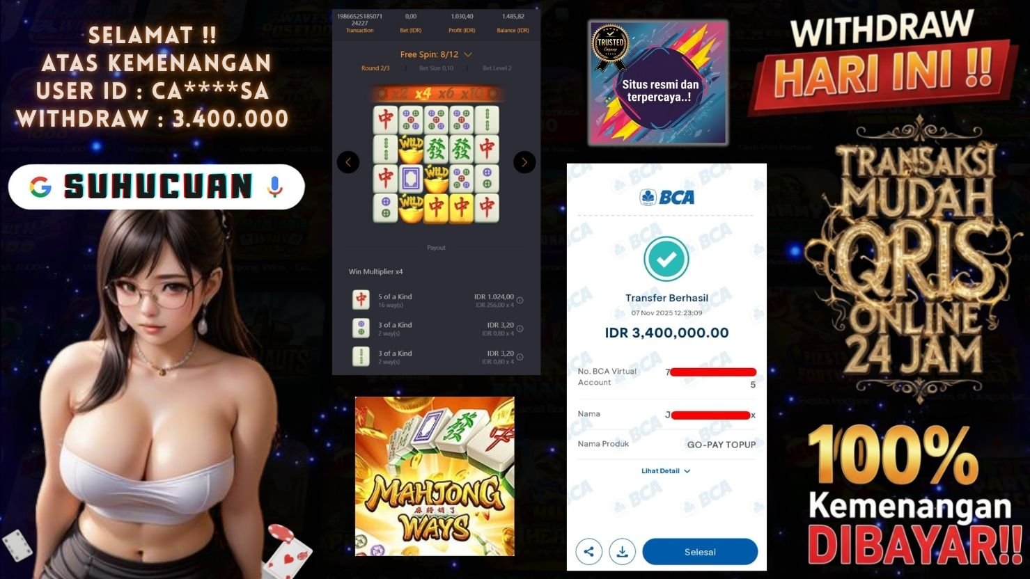 SUHUCUAN JACKPOT SLOT MAHJONG WAYS